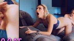 ✮stepsister Geniune Orgasm✮ Raw Fuck With Finger In Ass-Hole