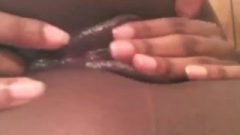 Thick Clit Rubbing And Anal Fingering Chocolate Nubile Masturbation